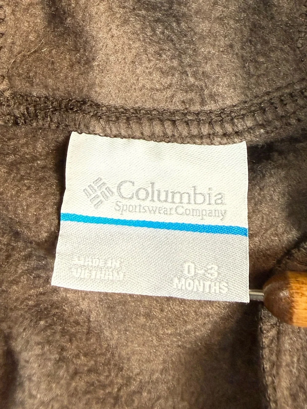 COLUMBIA Baby Fleece Bunting Bear Pram Suit 0–3m Hooded One Piece Cozy Outdoor